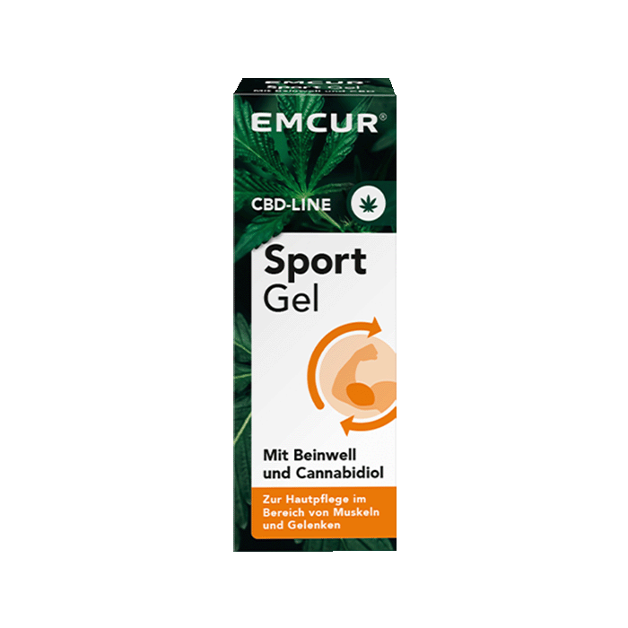 Verpackung des Emcur® Sport Gel mit Beinwell und CBD